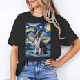 Boston Terrier Van Gogh Starry Night Unisex T-Shirt, funny gift