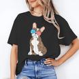 Brindle Boston Terrier Dog Patriotic Shirt USA Flag Unisex T-Shirt, Patriotic Boston Terrier Shirts, funny gift