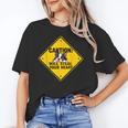 Caution Sign Boston Terrier Dog Bostie Puppy Unisex T-Shirt, funny gift