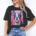 Dog Pink Boston Terrier Unisex T-Shirt, funny gift