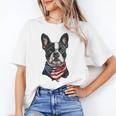 Boston Terrier American Flag Unisex T-Shirt, American Boston Terrier Shirts, funny gift