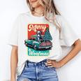 Boston Terrier Merry Christmas Tree Truck Santa Dog X-Mas Unisex T-Shirt, Boston Terrier Christmas Shirts, funny gift