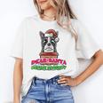 Boston Terrier Santa Claus Christmas Dog Unisex T-Shirt, Boston Terrier Christmas Shirts, funny gift