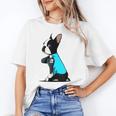 Boston Terrier Tattoos I Love Mom Unisex T-Shirt, Boston Terrier Mom Shirts, funny gift
