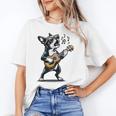 Dog Playing Guitar Singing Boston Terrier For Men Women Girls Kids Unisex T-Shirt, funny gift