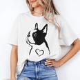 I Love My Boston Terrier Dog With Heart Unisex T-Shirt, funny gift