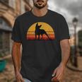 Boston Terrier Bostie Sunset Retro Dog Pet Mom Dad Unisex T-Shirt, Couple Gifts, Mom Gifts, Boston Terrier Dad Gifts, Boston Terrier Mom Gifts, funny design