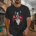Boston Terrier Boxing Unisex T-Shirt, funny design
