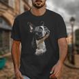 Boston Terrier Dog Graphic Pet Art Boston Terrier For Men Women Kids Unisex T-Shirt, funny design