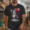 Boston Terrier Dog Valentine's Day Dog Owner Unisex T-Shirt, funny design