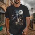 Boston Terrier Selfie Full Moon Flying Witch Halloween Dog Unisex T-Shirt, Boston Terrier Halloween Gifts, funny design