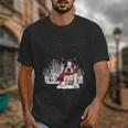 Boston Terrier In The Snow Merry Christmas Winter Unisex T-Shirt, Boston Terrier Christmas Gifts, funny design
