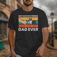 Cute Boston Terrier Best Boston Terrier Dad Ever Unisex T-Shirt, Couple Gifts, Boston Terrier Dad Gifts, funny design
