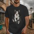 Dog Lovers Boston Terrier In Pocket Dog Face For Men Women Kids Unisex T-Shirt, funny design