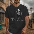 Halloween Boston Terrier And Skeleton Unisex T-Shirt, Boston Terrier Halloween Gifts, funny design