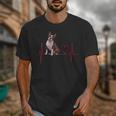Heartbeat Boston Terrier Dog Unisex T-Shirt, funny design