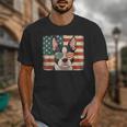 Patriotic Boston Terrier Dog Lover USA Flag 4th Of July For Men Women Kids Unisex T-Shirt, Patriotic Boston Terrier Gifts, Boston Terrier 4th Of July Gifts, funny design