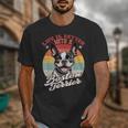 Retro Life Is Better With Boston Terrier Mom Dog Lover Unisex T-Shirt, Couple Gifts, Mom Gifts, Boston Terrier Mom Gifts, funny design