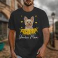 Sunflower Yorkie Mom Dog Lover Unisex T-Shirt, Couple Gifts, Mom Gifts, funny design