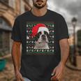 Ugly Xmas Sweater Santa Boston Terrier Dog Christmas For Men Women Kids Unisex T-Shirt, Boston Terrier Christmas Gifts, funny design