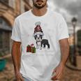 Boston Terrier Christmas T Shirt-Life Is Merrier Premium Tri-Blend Unisex T-Shirt, Boston Terrier Christmas Gifts, funny design