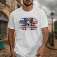 Boston Terrier Dad American Flag 4th Of July Dog Fathers Day Unisex T-Shirt, Couple Gifts, Boston Terrier Dad Gifts, American Boston Terrier Gifts, Boston Terrier 4th Of July Gifts, funny design