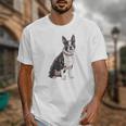 Boston Terrier Dog Dad Boston Terrier Dog Lovers Unisex T-Shirt, Couple Gifts, Boston Terrier Dad Gifts, funny design