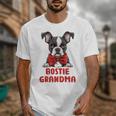 Boston Terrier Grandma Dog Lovers Puppy Bostie Owner Unisex T-Shirt, funny design