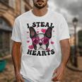 Boston Terrier Heart Glasses Girls Bostie Valentines Day Unisex T-Shirt, funny design