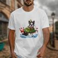 Boston Terrier Merry Christmas Tree Lights Dog X-Mas Dogs Unisex T-Shirt, Boston Terrier Christmas Gifts, funny design