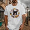 Boston Terrier Mom Floral Bostie Dog Lover Flowers Cute Unisex T-Shirt, Couple Gifts, Mom Gifts, Boston Terrier Mom Gifts, funny design