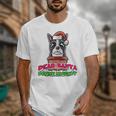 Boston Terrier Santa Claus Christmas Dog Unisex T-Shirt, Boston Terrier Christmas Gifts, funny design