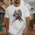 Boston Terrier Santa Claus Hat Merry Christmas Dog X-Mas Unisex T-Shirt, Boston Terrier Christmas Gifts, funny design