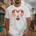 Retro Heart Boston Terrier Dog Vintage Valentine Unisex T-Shirt, funny design