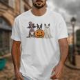 Spooky Ghost Boston Terrier Pumpkin Halloween Dog Lover Unisex T-Shirt, Boston Terrier Ghost Gifts, Boston Terrier Halloween Gifts, funny design
