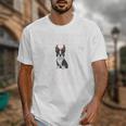 Ugly Xmas Sweater Style Boston Terrier Reindeer Christmas Unisex T-Shirt, Boston Terrier Christmas Gifts, funny design