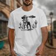 Vintage Boston Terrier UFO Western Wild West Dog Mom Dad Unisex T-Shirt, Couple Gifts, Mom Gifts, Boston Terrier Dad Gifts, Boston Terrier Mom Gifts, funny design