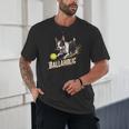 Ballaholic Boston Terrier Dog Chasing Bostie Ball Unisex T-Shirt, novelty gifts, funny gifts