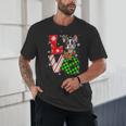 Boston Terrier Christmas Tree Lights Santa Dog Xmas For Men Women Kids Unisex T-Shirt, novelty gifts, funny gifts