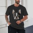Boston Terrier Cute Puppy Face Dog Lover Pet Owner Unisex T-Shirt, novelty gifts, funny gifts