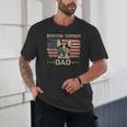 Boston Terrier Dad Dog Lovers American Flag 4th Of July For Women Men Unisex T-Shirt, novelty gifts, funny gifts