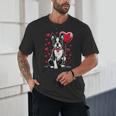 Boston Terrier Dog Valentine's Day Dog Owner Valentine Unisex T-Shirt, novelty gifts, funny gifts