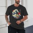 Boston Terrier Japanese Kanagawa Wave Surf Loyal Dog Men Women Kids Unisex T-Shirt, novelty gifts, funny gifts