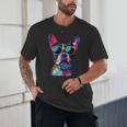 Boston Terrier Lovers Pop Art Boston Terrier Unisex T-Shirt, novelty gifts, funny gifts