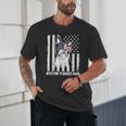 Boston Terrier Papa Cool Dog Lover USA American Flag Men Women Unisex T-Shirt, novelty gifts, funny gifts