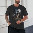 Boston Terrier Selfie Full Moon Flying Witch Halloween Dog Unisex T-Shirt, novelty gifts, funny gifts