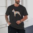 Boston Terrier Watercolor Flowers Unisex T-Shirt, novelty gifts, funny gifts