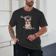 Brown Boston Terrier With Flowers And Feathers Unisex T-Shirt, novelty gifts, funny gifts