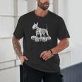 Bull Terrier Skeleton Birthday Halloween Kids Unisex T-Shirt, novelty gifts, funny gifts