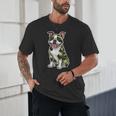 Camo Boston Terrier Pet Owner Camouflage Dog Lover Unisex T-Shirt, novelty gifts, funny gifts